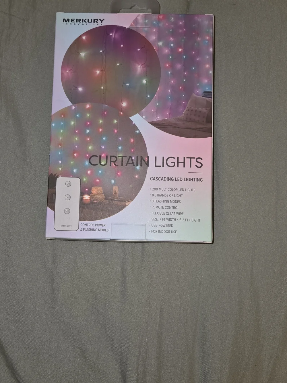 Multicolor Curtain Lights - Cascading LED String